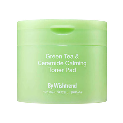 By Wishtrend - Green Tea & Ceramide Calming Toner Pad 70pcs By Wishtrend
