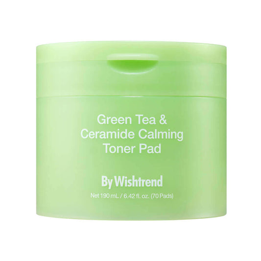 By Wishtrend - Green Tea & Ceramide Calming Toner Pad 70pcs By Wishtrend