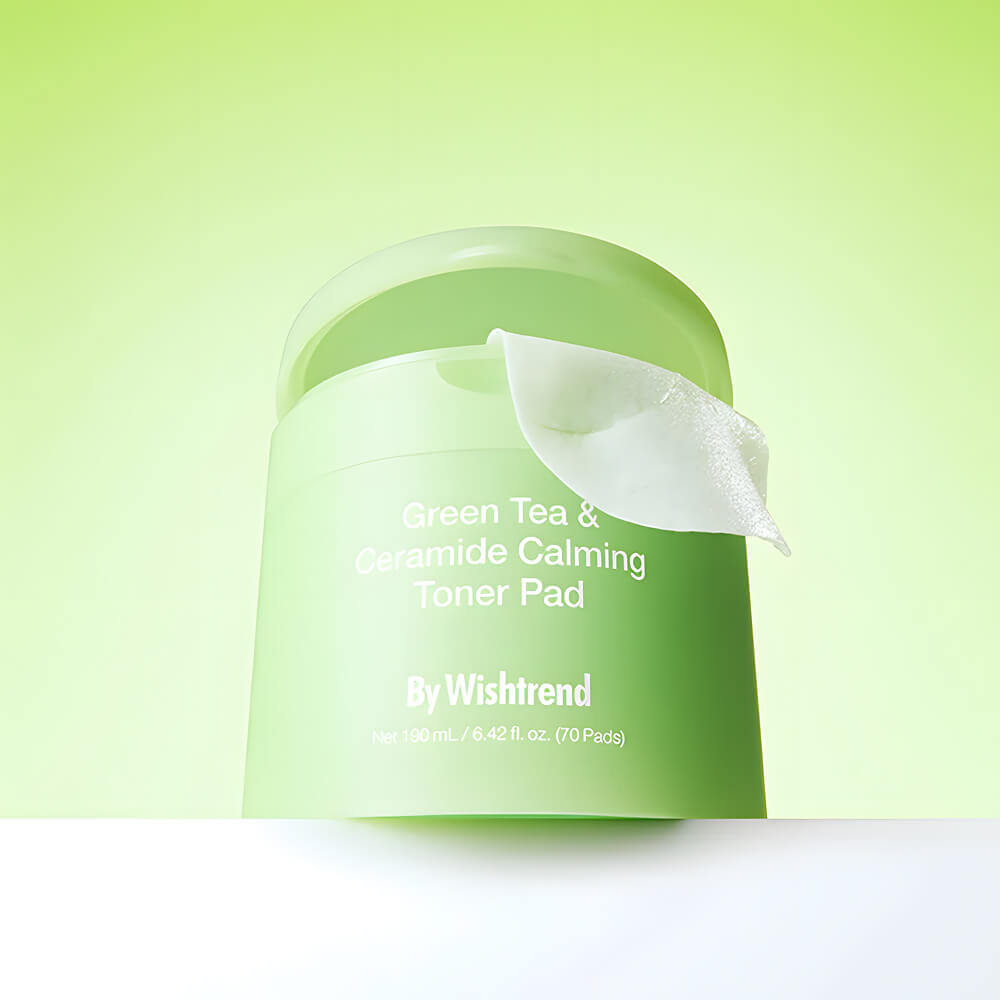 By Wishtrend - Green Tea & Ceramide Calming Toner Pad 70pcs By Wishtrend