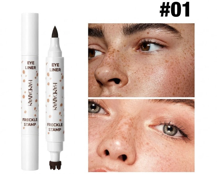 Handaiyan - 2-In-1 Freckle Stamp & Liquid Eyeliner Pen 3.6ml Handaiyan
